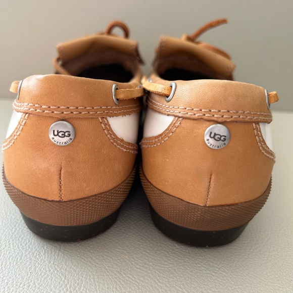 UGG ASHDALE Tan/White LEATHER Sheepskin DUCK/RAIN - Picture 7 of 8